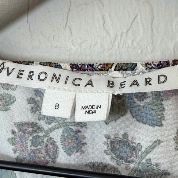 Veronica Beard Saera Floral Smocked Chiffon Mini Dress Size 8 - Picture 5 of 8